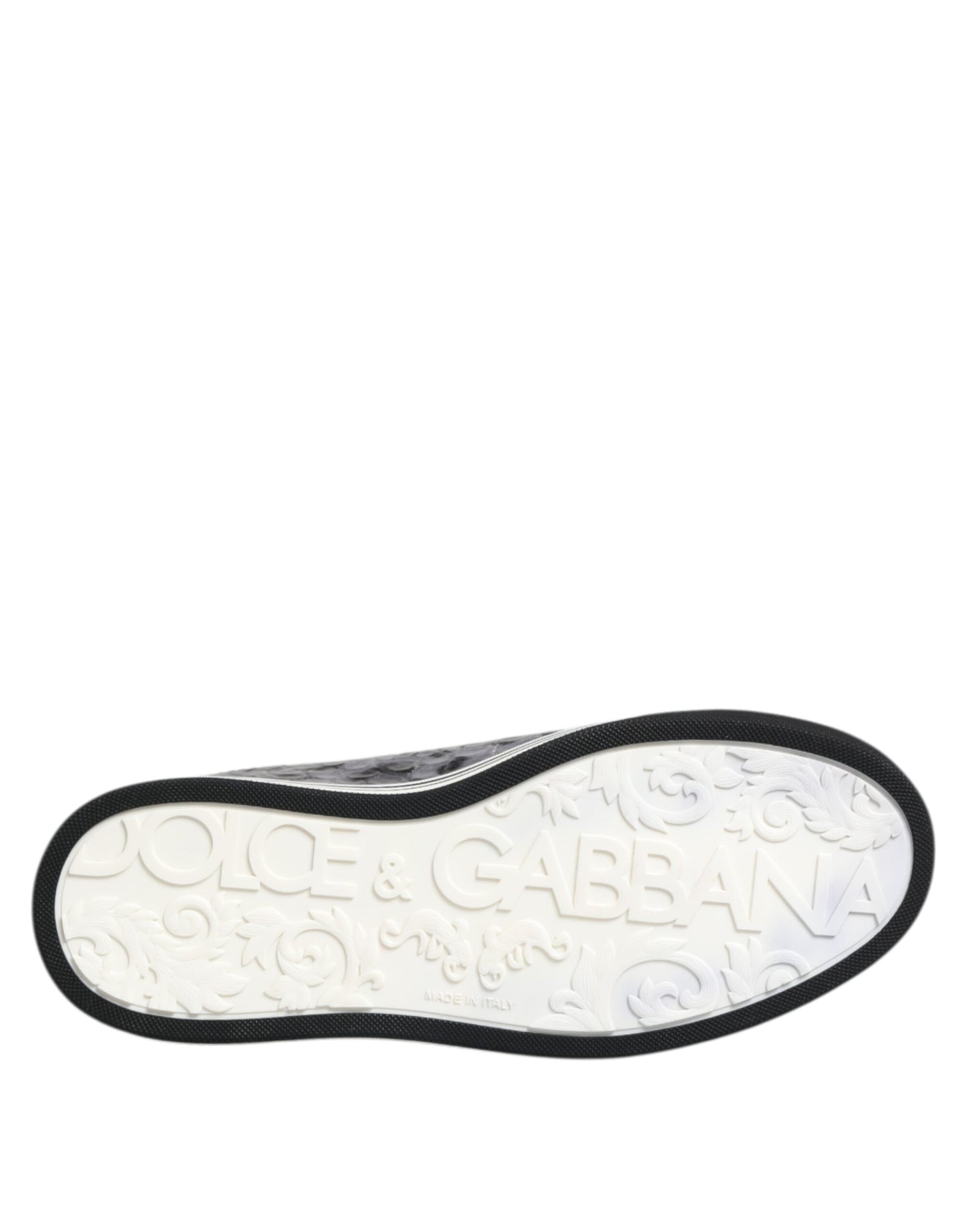 Dolce &amp; Gabbana Graue Leder Leopard Low Top Sneakers Schuhe