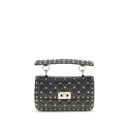 Valentino Garavani Black Calf Leather Bos Taurus Handbag