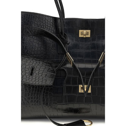 Balenciaga Black Calf Leather Bos Taurus Shoulder Bag
