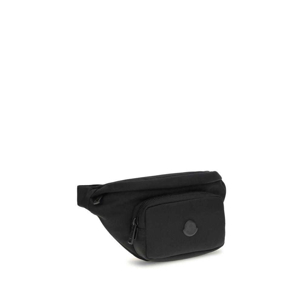 Moncler Schwarze Clutch-Tasche aus Nylon