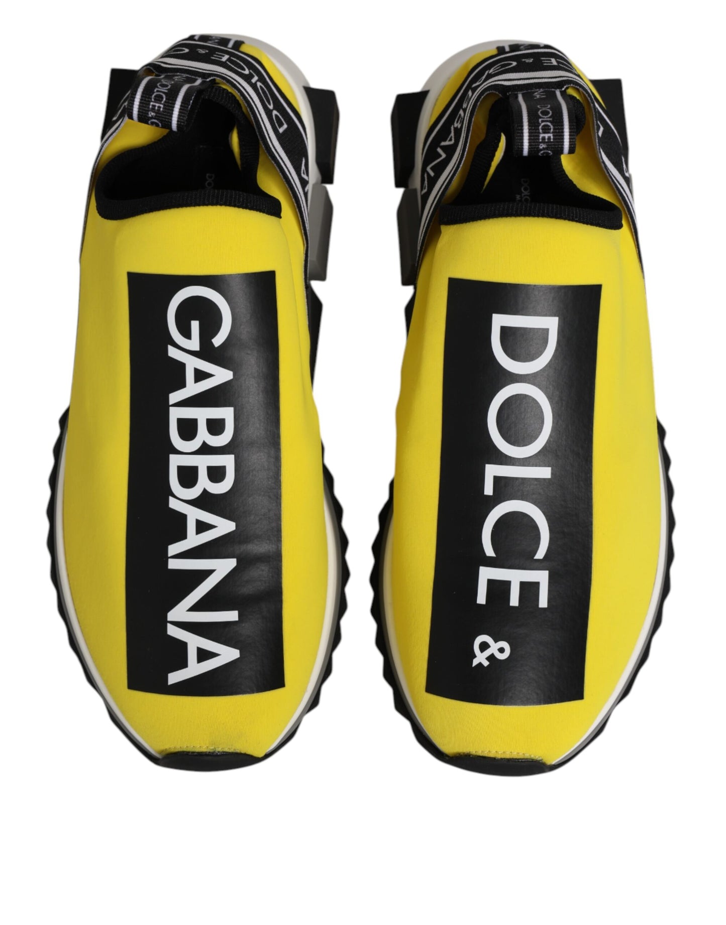 Dolce &amp; Gabbana Gelbes Logo Low Top Sorrento Sneakers Schuhe