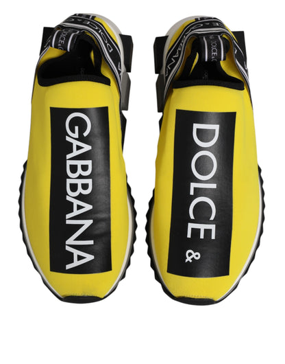Dolce &amp; Gabbana Gelbes Logo Low Top Sorrento Sneakers Schuhe