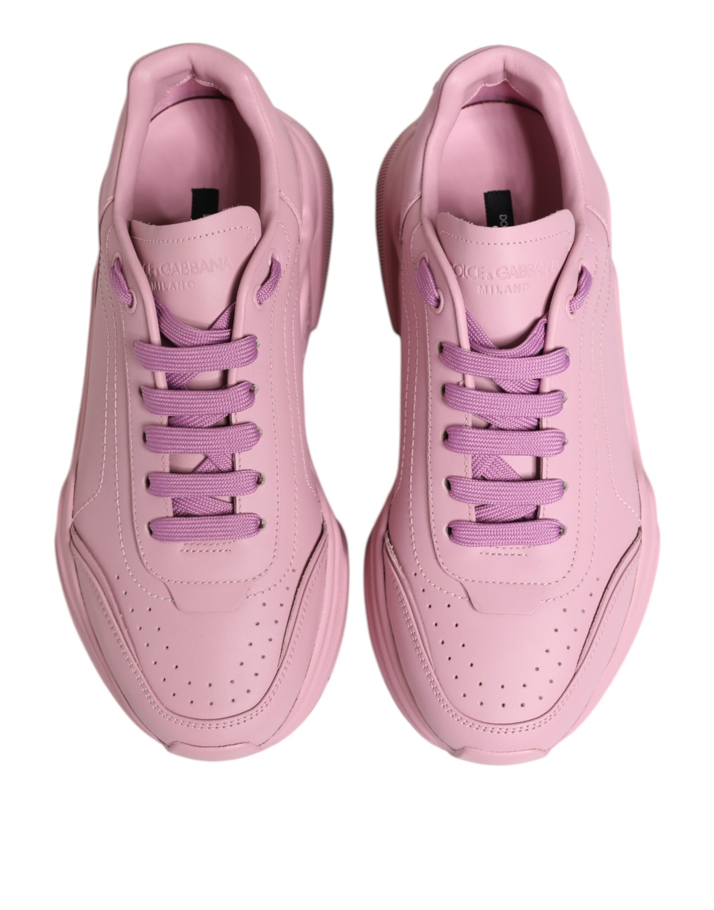 Dolce &amp; Gabbana Daymaster Low Top Sneakers aus rosa Leder