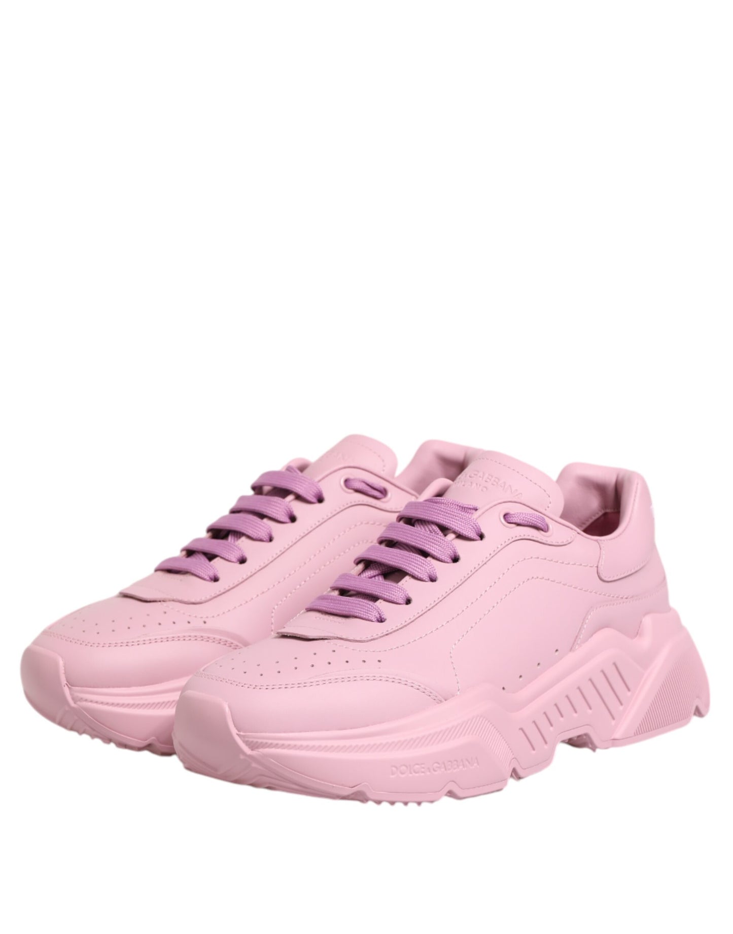 Dolce &amp; Gabbana Daymaster Low Top Sneakers aus rosa Leder