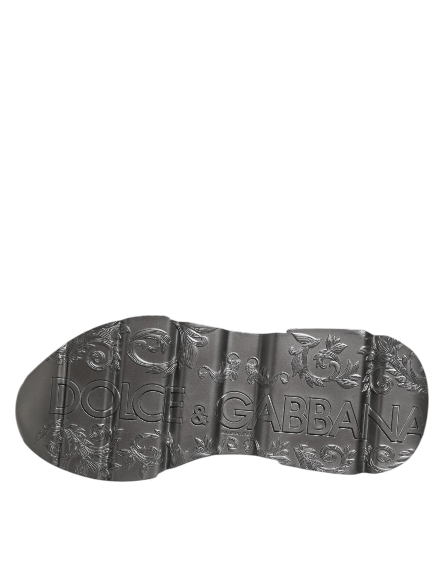 Dolce &amp; Gabbana – Daymaster – Sneaker aus Leder in Weiß und Silber