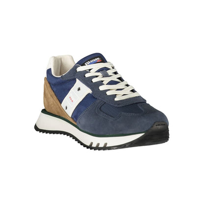 Blauer Herren-Sneaker aus blauem Leder