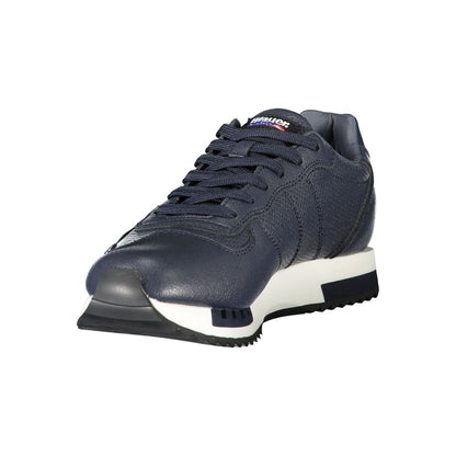 Blauer Herren-Sneaker aus blauem Leder