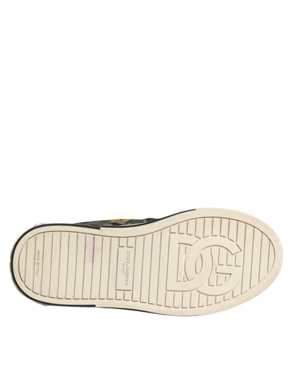 Dolce &amp; Gabbana – Mehrfarbige Portofino-Turnschuhe mit Schottenkaro