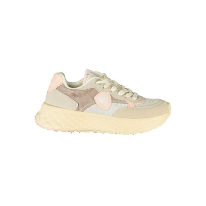 Blauer Beige Polyester Damen Sneaker