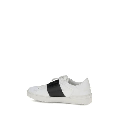 Valentino Garavani Weiße Kalbsleder-Sneaker Bos Taurus mit niedrigem Schaft
