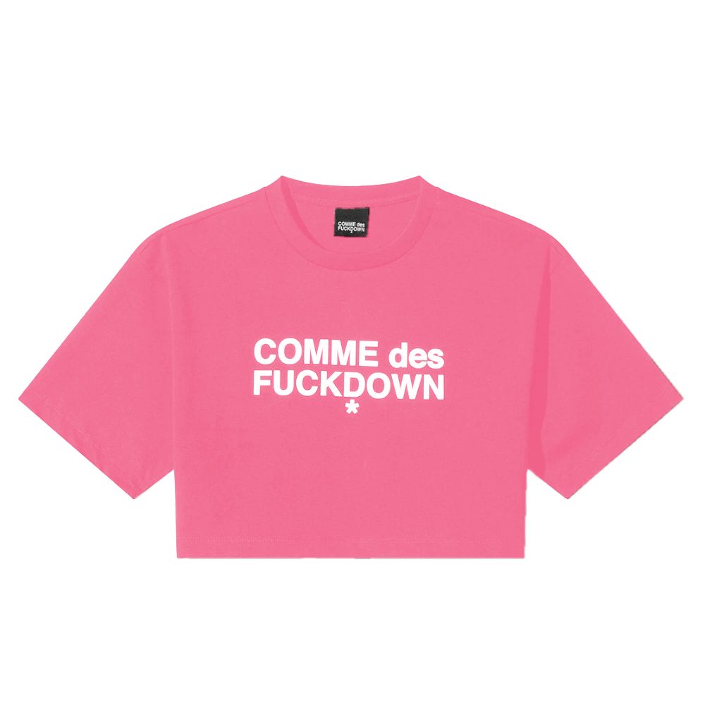 Comme Des Fuckdown Fuchsia Baumwolle Damen T-Shirt