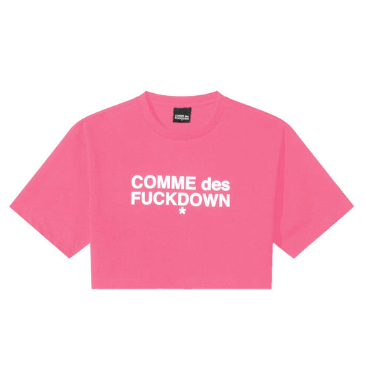 Comme Des Fuckdown Fuchsia Baumwolle Damen T-Shirt