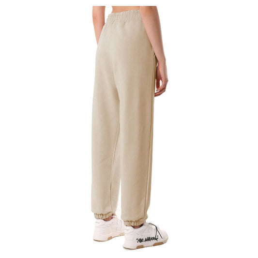 Comme Des Fuckdown Beige Baumwoll-Jogginghose für Damen