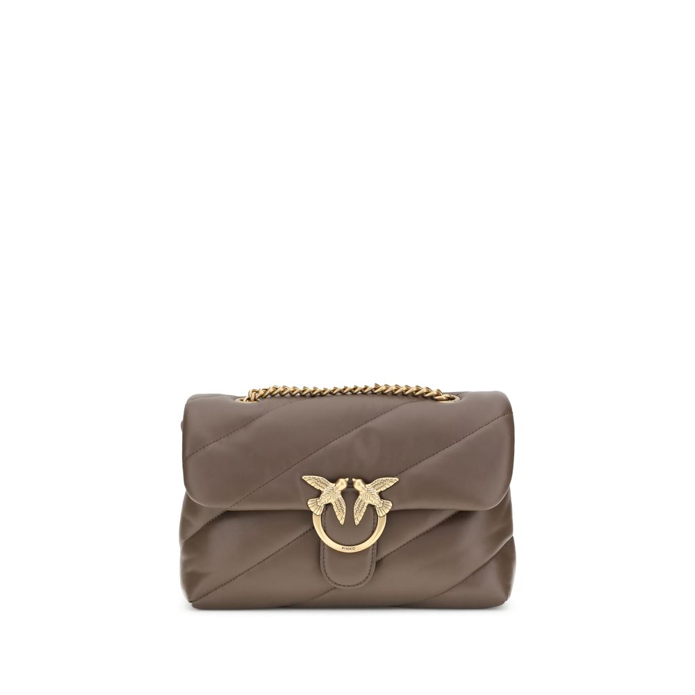 PINKO Schultertasche aus braunem Kalbsleder (Bos Taurus)