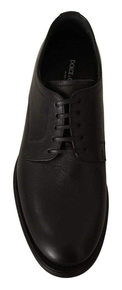 Dolce &amp; Gabbana – Schwarze, formelle Derby-Schuhe aus Leder zum Schnüren für Herren