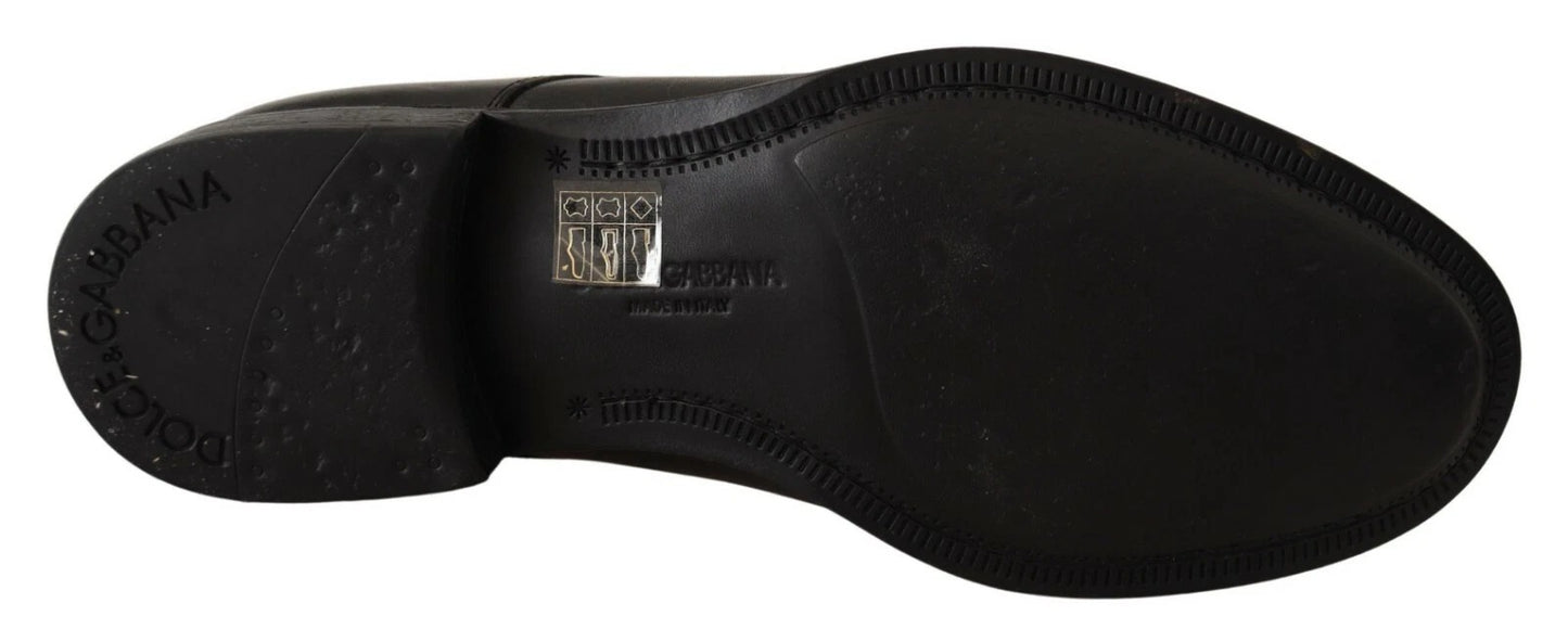 Dolce &amp; Gabbana – Schwarze, formelle Derby-Schuhe aus Leder zum Schnüren für Herren