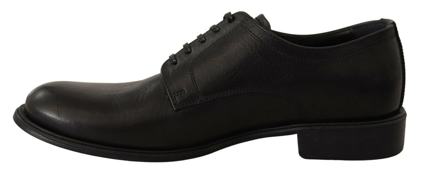 Dolce &amp; Gabbana – Schwarze, formelle Derby-Schuhe aus Leder zum Schnüren für Herren
