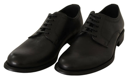 Dolce &amp; Gabbana – Schwarze, formelle Derby-Schuhe aus Leder zum Schnüren für Herren