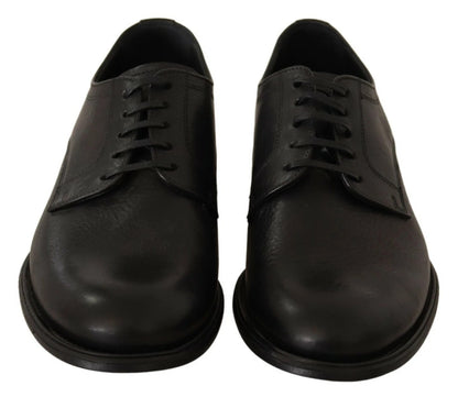 Dolce &amp; Gabbana – Schwarze, formelle Derby-Schuhe aus Leder zum Schnüren für Herren