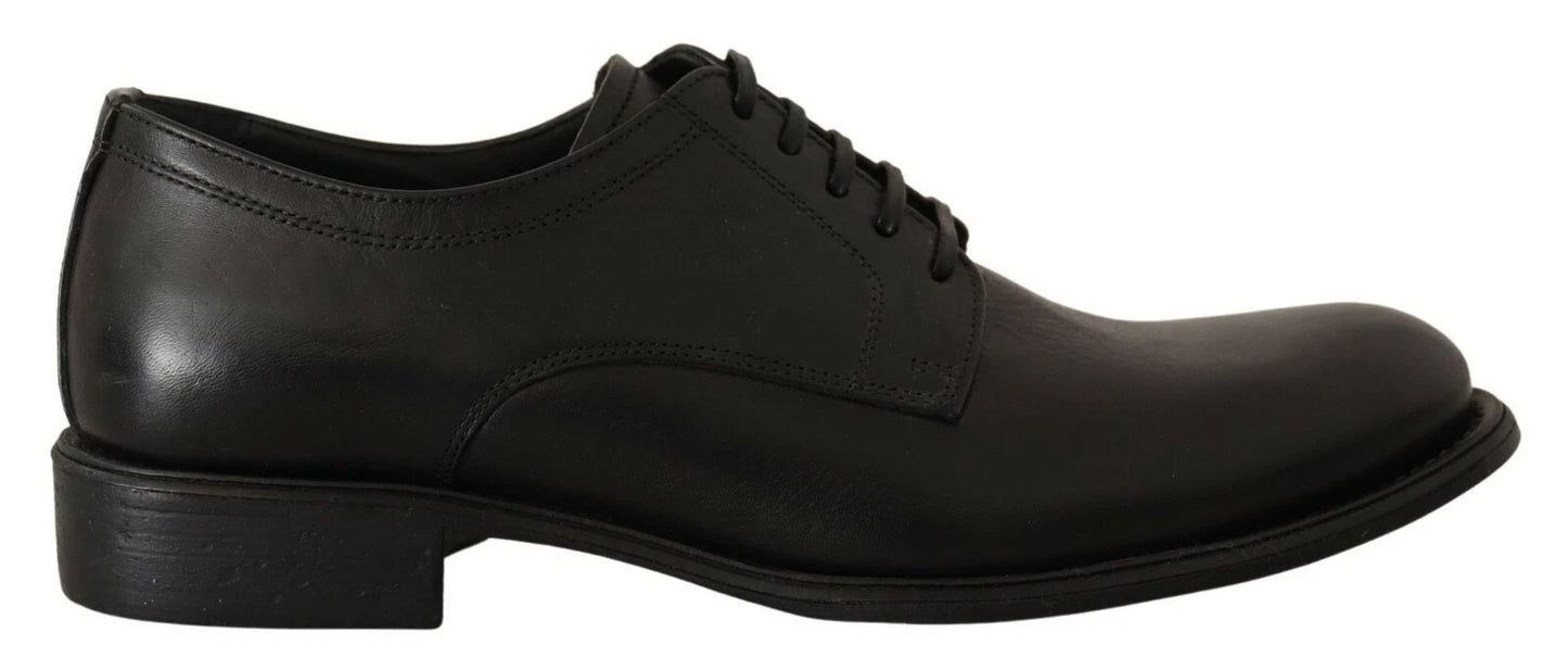 Dolce &amp; Gabbana – Schwarze, formelle Derby-Schuhe aus Leder zum Schnüren für Herren