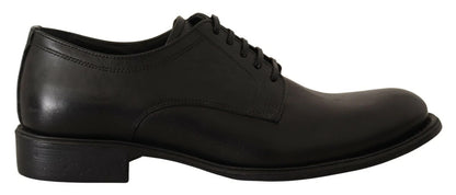 Dolce &amp; Gabbana – Schwarze, formelle Derby-Schuhe aus Leder zum Schnüren für Herren