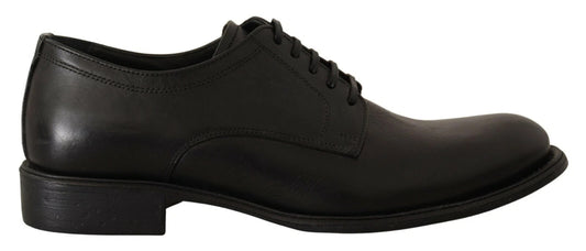 Dolce &amp; Gabbana – Schwarze, formelle Derby-Schuhe aus Leder zum Schnüren für Herren