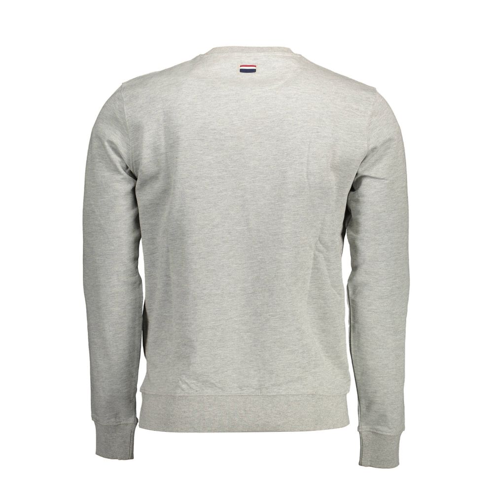 US POLO ASSN. Grauer Baumwollpullover für Herren