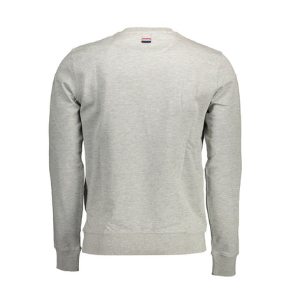 US POLO ASSN. Grauer Baumwollpullover für Herren