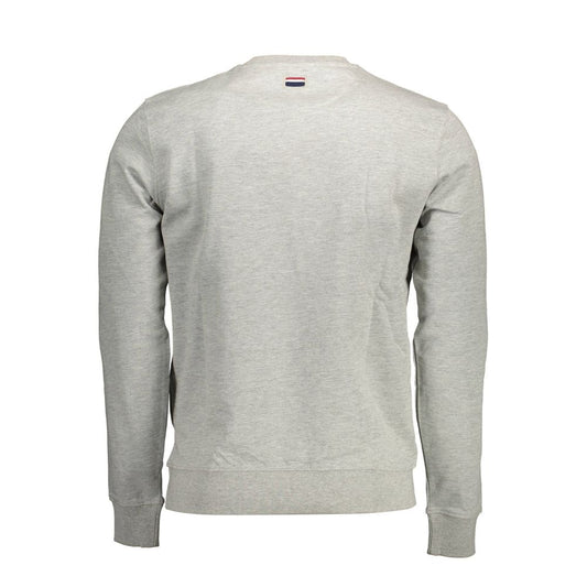 US POLO ASSN. Grauer Baumwollpullover für Herren