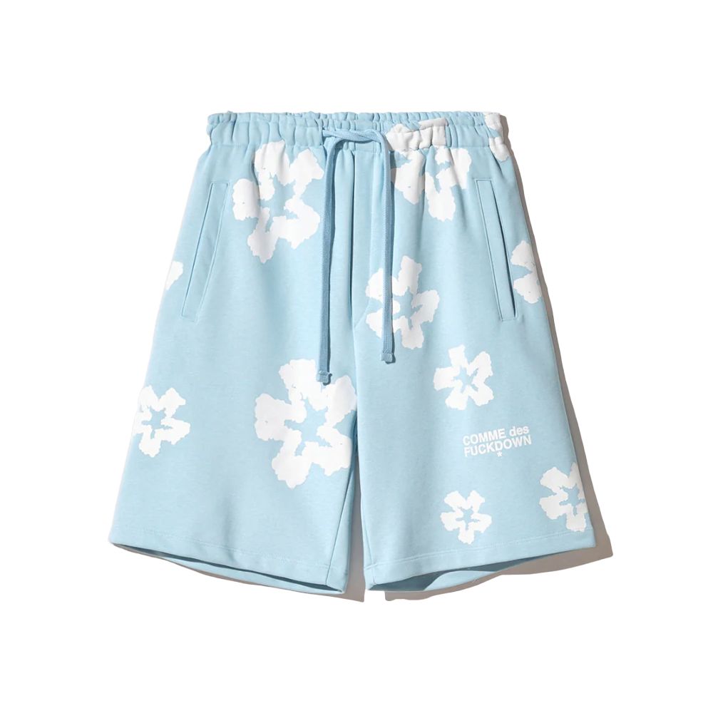 Comme Des Fuckdown – Blaue Baumwollshorts