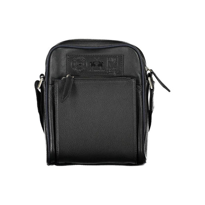 La Martina Black Leather Shoulder Bag