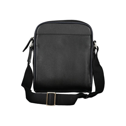 La Martina Black Leather Shoulder Bag