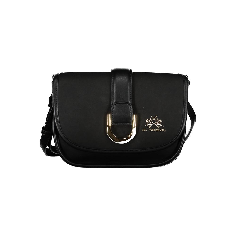 La Martina Schwarze Polyethylen-Handtasche
