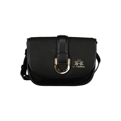 La Martina Schwarze Polyethylen-Handtasche