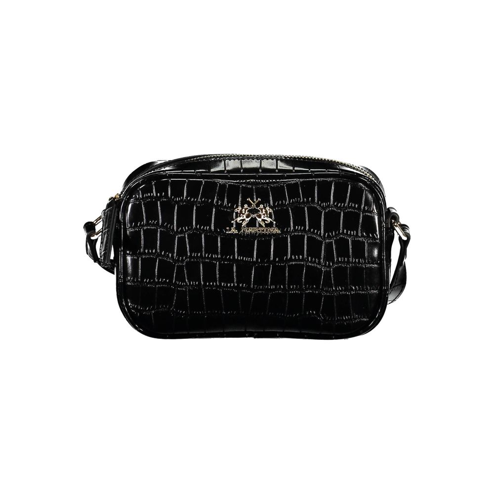 La Martina Schwarze Polyethylen-Handtasche