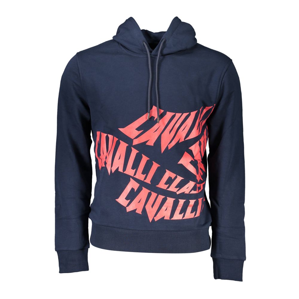 Cavalli Class Herrenpullover aus blauer Baumwolle