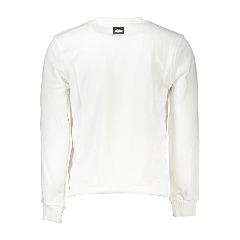 Cavalli Class Weißer Baumwollpullover für Herren