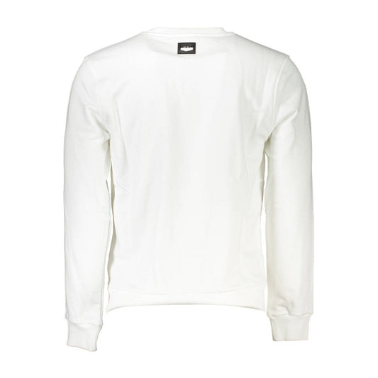 Cavalli Class Weißer Baumwollpullover für Herren