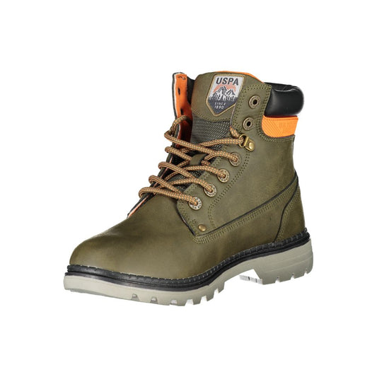 U.S. POLO ASSN. Green Polyester Men Boot