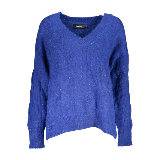 Desigual Blauer Polyesterpullover