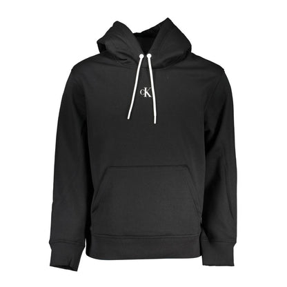 Calvin Klein Schwarzer Polyester Herrenpullover mit Kapuze