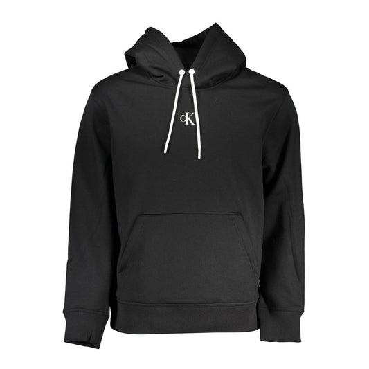 Calvin Klein Schwarzer Polyester Herrenpullover mit Kapuze