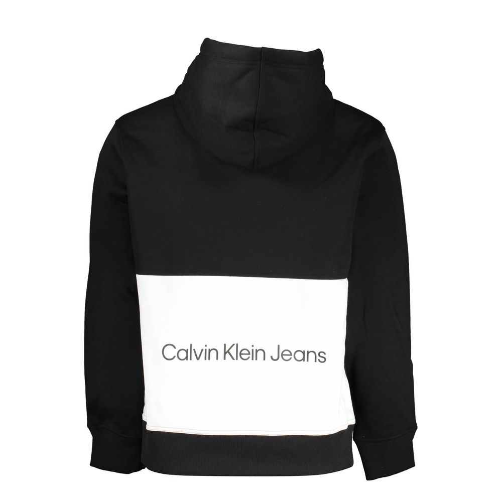 Calvin Klein Schwarzer Polyester Herrenpullover mit Kapuze