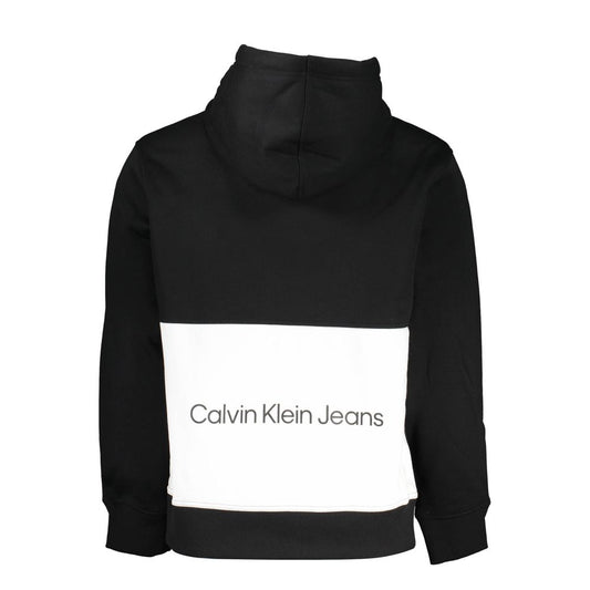 Calvin Klein Schwarzer Polyester Herrenpullover mit Kapuze