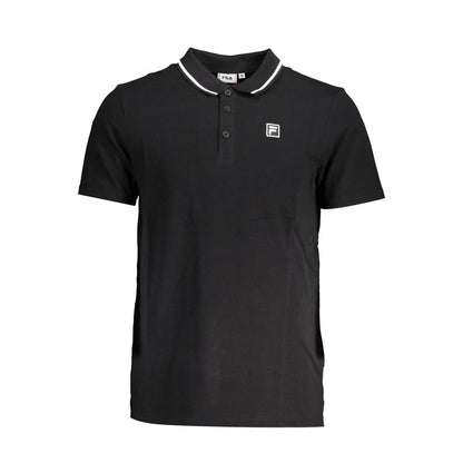 Fila Poloshirt aus schwarzer Baumwolle
