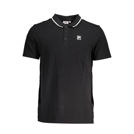 Fila Poloshirt aus schwarzer Baumwolle