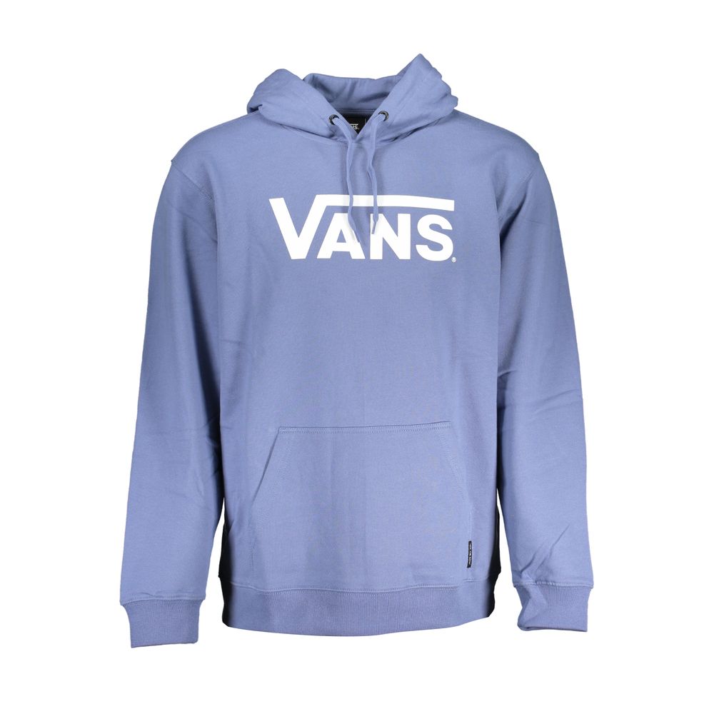 Vans – Blauer Herrenpullover aus Baumwolle mit Kapuze und Mitteltasche