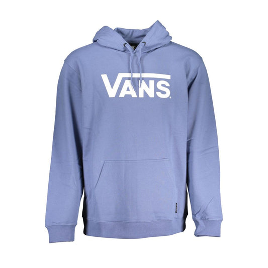 Vans – Blauer Herrenpullover aus Baumwolle mit Kapuze und Mitteltasche
