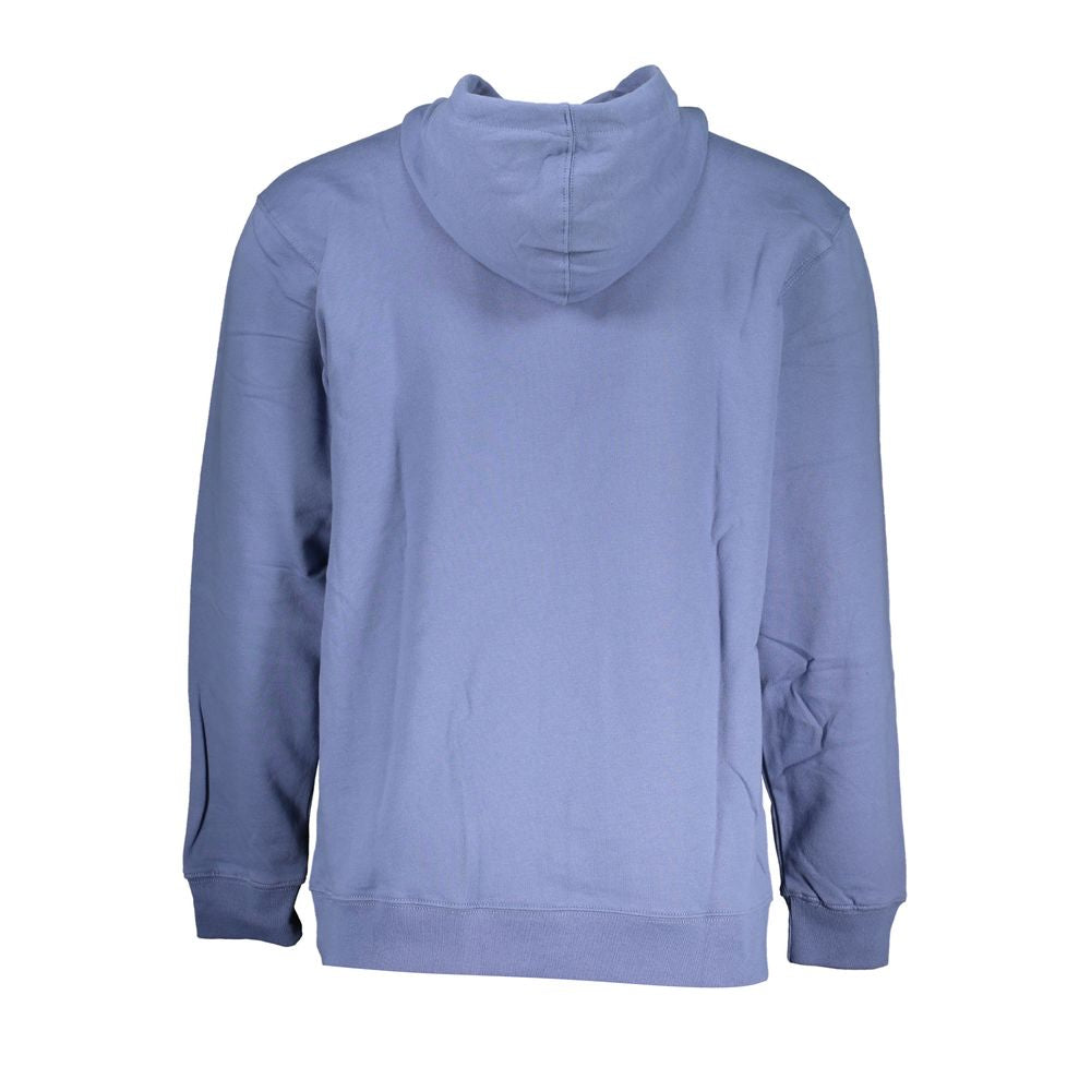 Vans – Blauer Herrenpullover aus Baumwolle mit Kapuze und Mitteltasche