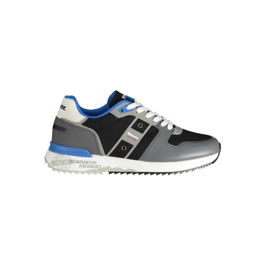 Blauer Grauer Polyester-Sneaker
